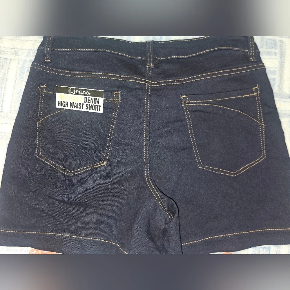 d. jeans Women's Dark Blue Jean Shorts - Picture 2 of 4